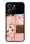 Tecno Spark 40 Glossy Phone Case with Cherry Leopard Patchwork Design