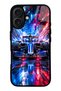 iPhone 16 Bluefire Apex Design Glossy Phone Case
