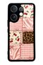 Vivo V60 Glossy Phone Case with Cherry Leopard Patchwork Design