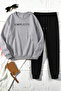 Unisex Simppli City Design Printed Crew Neck Sweatshirt - 2-Piece Tracksuit Set