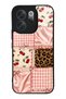 Vivo V70 Glossy Phone Case with Cherry Leopard Patchwork Design