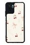 Xiaomi Redmi Note 10 Glossy Phone Case with Cherry Pearl Lace Design