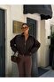 Belted Drawstring Bomber Trench Jacket - 6