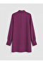 Plum Striped Women's Shirt Tunic - 7