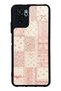 Xiaomi Redmi Note 10 Glossy Phone Case with Pink Lace Patchwork Design