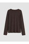 Brown V-Neck Women's T-Shirt - 8