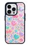 iPhone 14 Pro Y2K Glossy Phone Case with Jelly Charms Design