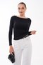 Women's Boat Neck Long Sleeve Blouse 265200 - - 4