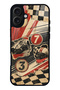iPhone 16 Plus Retro Racing No. 7 Design Glossy Phone Cases