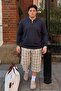 Men's Large Size Casual Navy Blue Winter Sweatshirt - 3