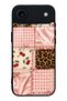 iPhone 17 Air Cherry Leopard Patchwork Design Glossy Phone Case