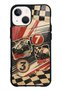 iPhone 13 Mini Retro Racing No. 7 Design Glossy Phone Cases