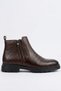Genuine Leather Brown Double Zipper Chelsea Men's Winter Boots Luass30Al0050 - 3