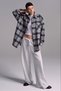 Plaid Pattern Oversize Drop Shoulder Pocketed Buttoned Long Sleeve Lumberjack Woven Shirt Aw26Go0001