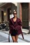 Araboy Stand Collar Buttoned Double Breasted Trench Jacket - 7