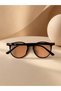 Pera Oval Round Black Unisex Women Men Retro Uv400 Stylish Classic Bone Sunglasses - 3