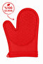1 Piece Silicone Oven Mitt - 100% Silicone - Heat Resistant - Oven Mitt - Red - 2