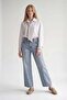 Light Blue High Waist Straight Leg Jeans