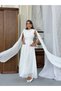 LİNCON Maxi Elbise 3113 - Beyaz - 4