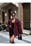 Araboy Stand Collar Buttoned Double Breasted Trench Jacket - 8