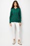 Women's Hooded Basic Zippered Wool Cardigan Ö.Başı - 2