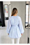 Modal Gathered Belted Blouse with Buckle - 3