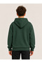 Unisex Children's Khaki Green Color 100% Cotton 3-Ply Unflocked Cardigan (4-Season) - 5