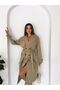 Double-Breasted Collar Long Trench Coat 1.20m