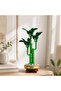 Decorative Lucky Bamboo Building Blocks Set with Flower Pot Desktop Hobby and Decoration Set - 2