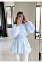Modal Gathered Belted Blouse with Buckle - 6