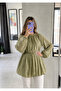 Modal Gathered Belted Blouse with Buckle - 2