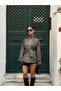 Araboy Stand Collar Buttoned Double Breasted Trench Jacket - 6