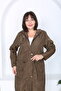 Hooded Plus Size Trench Coat - 7