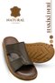 Genuine Leather Men's Slippers - Genuine Leather Men's Slippers with Soft Thick Soles a Brown - 3