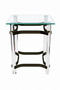 طاولة خدمة زجاج مفرد 4545 BLACK 3021-1