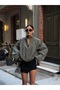 Drawstring Bomber Trench Jacket - 3