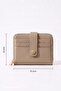 Textured Pattern Snap Closure Beige Wallet - 2