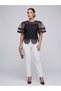 Women's Plus Size Evening Dress Top Segment High Quality Athlete-Specified Volan Tulle Sleeves Italian Lace Blouse. - 4