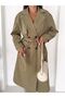 Double-Breasted Collar Long Trench Coat 1.20m - 2