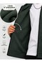 Unisex Children's Khaki Green Color 100% Cotton 3-Ply Unflocked Cardigan (4-Season) - 4