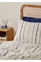 100% Cotton Ranforce Nola Double Duvet Cover Set Blue (200X220 cm) - 4
