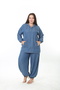 Women's Denim Hooded Plus Size Suit - 5