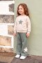 Star Embroidered Crew Neck Girls' 2-Piece Set