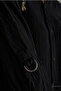 Women's Black Long Shirt Muslin 100% Cotton Oversize Dress - Without Belt - 7
