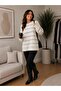 Women's Fuzzy Striped Knitwear Tunic – Soft Textured Oversized Sweater - 4