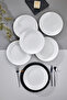 Set of 6 25.5 cm Perla Porcelain Serving Plates Ckr4224 - 6