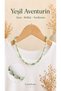 Natural Green Aventurine Stone Women's Necklace – Elegant Handmade Design-43 cm