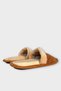 Unisex Plush Inside Non-Slip Sole Bohça Home Slippers Taba - 4