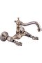 Ottoman Se Series Kitchen Sink Faucet Brushed Antique Vintage Ottoman Motif Double Handle Swivel Swan Spout - 2