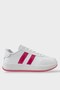 Unisex Flat Light Sole Sneaker Shoes White - Fuchia